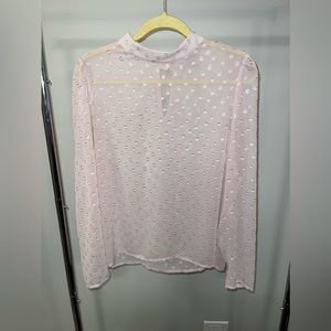 Sheer pink blouse